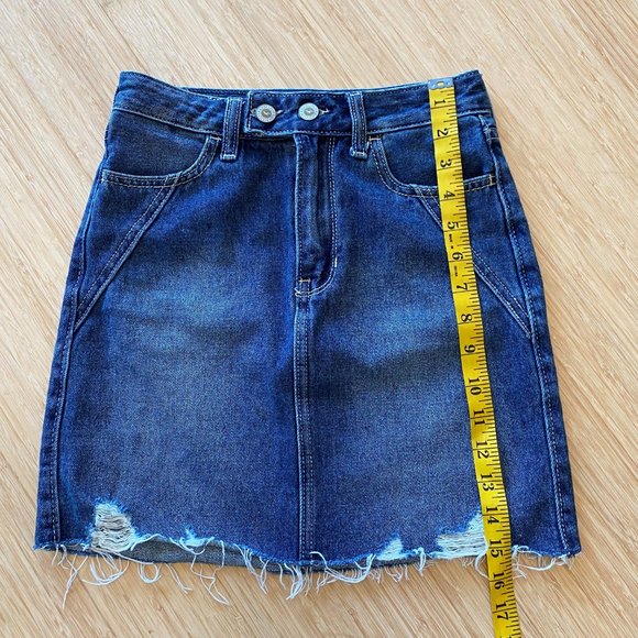 Girl's Hollister Ultra High-Rise Denim Skirt, Size 00 - Picture 6 of 8